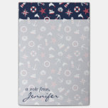 Nautical Sea Pattern | Add Your Name Post-it Notes