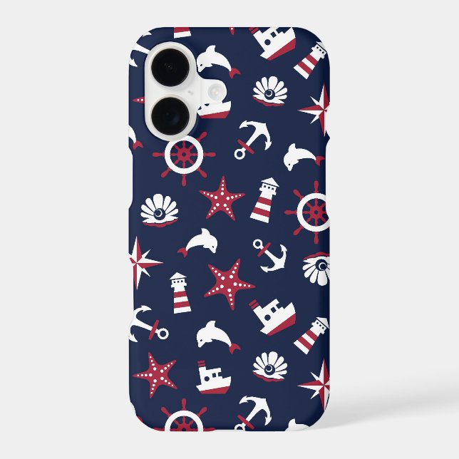 Nautical Sea Pattern Iphone Case (Back)