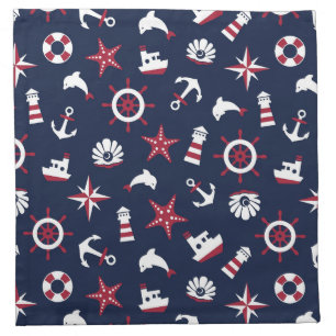 Nautical Sea Pattern Napkin