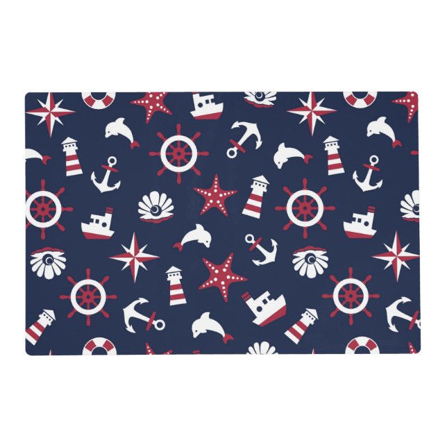 Nautical Sea Pattern Placemat (Front)