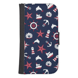 Nautical Sea Pattern Phone Wallet
