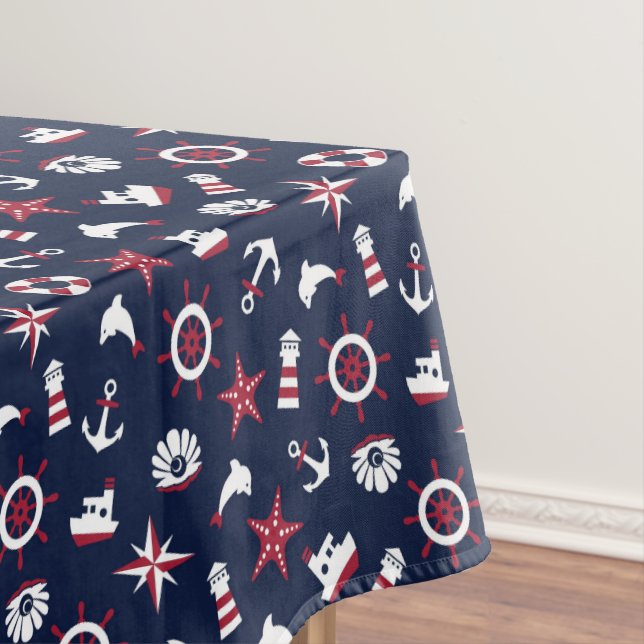 Nautical Sea Pattern Tablecloth (In Situ)
