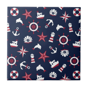 Nautical Sea Pattern Tile