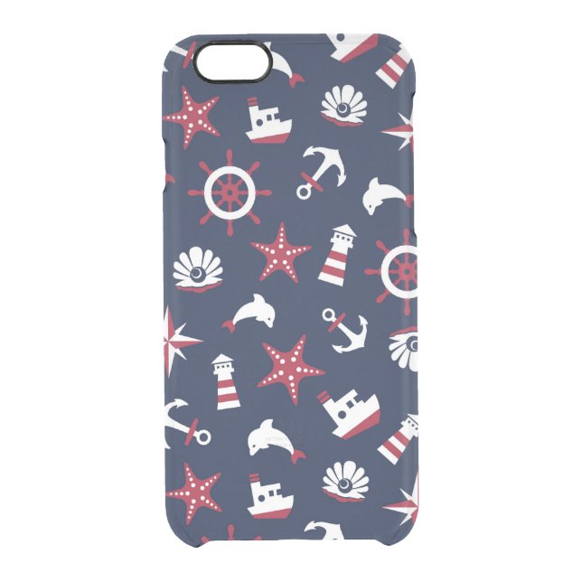 Nautical Sea Pattern Uncommon iPhone Case (Back)