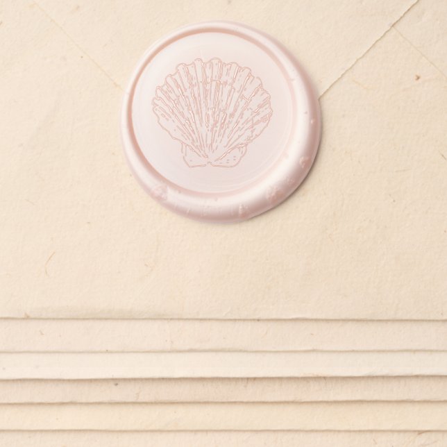 Nautical Sea Shell Wax Seal Sticker (Front)