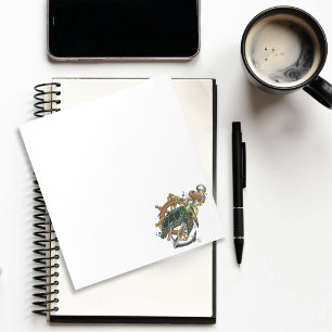 Nautical Sea Turtle Anchor Ship Wheel Blue Notepad