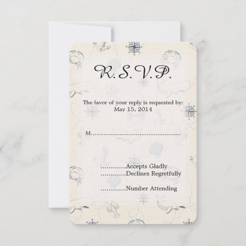 Nautical Sea Wedding RSVP