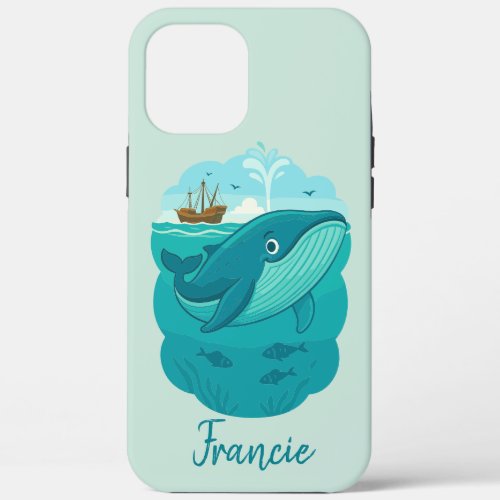 Nautical Sea Whale iPhone 12 Pro Max Case