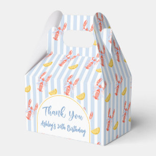 Nautical Seafood Lobster Birthday Favor Boxes