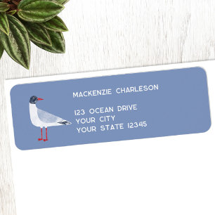 Nautical Seagull Personalized Return Address Label