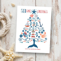 Nautical Seas and Greetings Beach Christmas Tree
