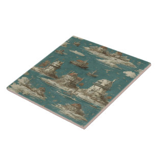 Nautical Seascapes Oil Painting No11 Ceramic Tile