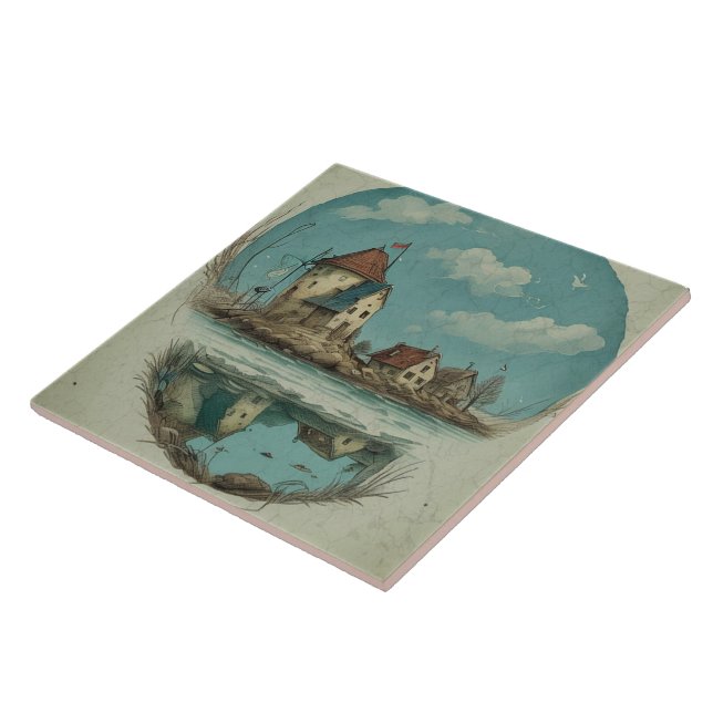 Nautical Seascapes Oil Painting No16 Ceramic Tile (Side)