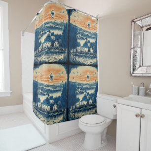 Nautical Seascapes Oil Painting No1 Shower Curtain