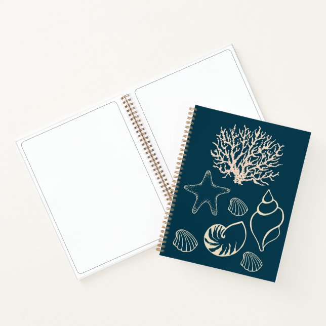 Nautical Seashell Art Sketchbook Journal  (Inside)