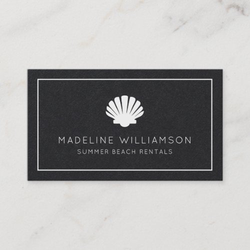 Nautical Seashell Beach Theme Business Card