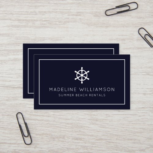 Nautical Seashell Beach Theme Business Card