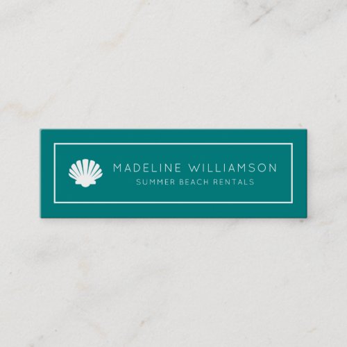 Nautical Seashell Beach Theme Mini Business Card