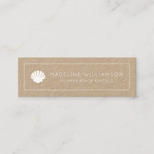 Nautical Seashell Beach Theme Mini Business Card