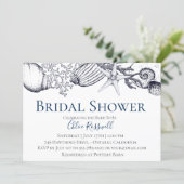 Nautical Seashell Bridal Shower Invitation (Standing Front)