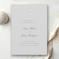 Nautical Seashell Classic Formal Ivory Wedding