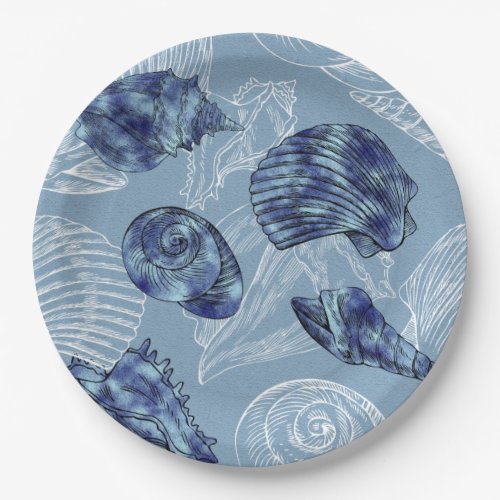 Nautical Seashell Collection _ All Sizes Paper Plates