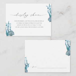 Nautical Seashell Display Shower Bridal Shower Enclosure Card