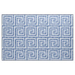 Nautical Seashells Greek Key Ligh Blue Beach House Fabric