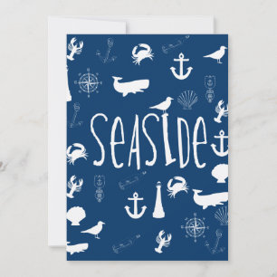 Nautical Seaside Baby Shower Invitation