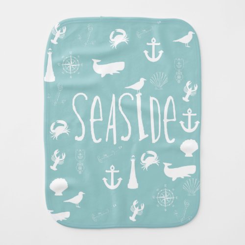 Nautical Seaside Burp Cloth