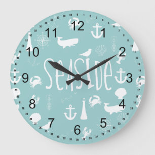 Nautical Seaside Large Clock