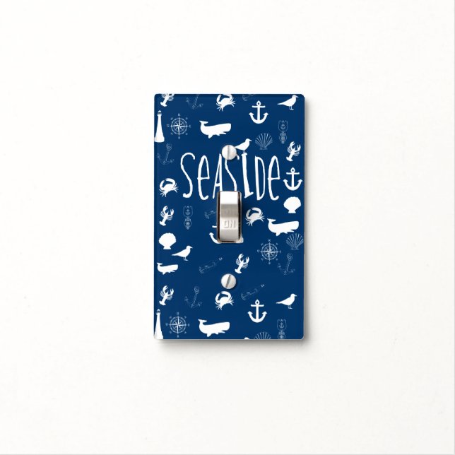Nautical Seaside Light Switch Cover (In Situ)