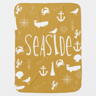 Nautical Seaside Swaddle Blanket