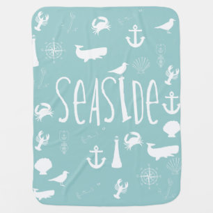 Nautical Seaside Swaddle Blanket