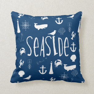 Nautical Seaside Throw Pillow