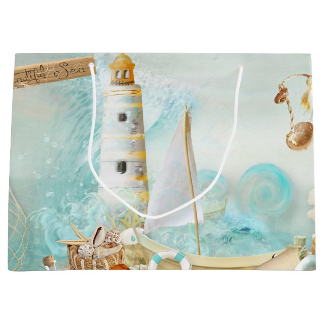 Nautical Series Design 11 Large Gift Bag (Front)