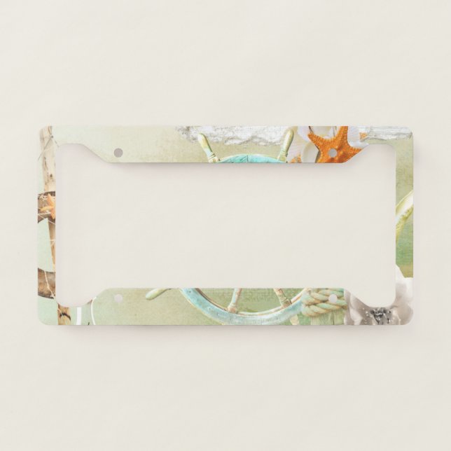 Nautical Series Design 2 License Plate Frame (Front)