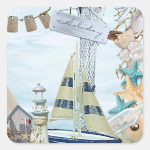 Nautical Series Design 4 Square Sticker