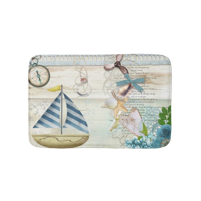 Nautical Series Design 5  Bath Mat (Front)