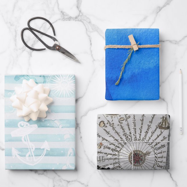 Nautical set of crafting paper (Front)