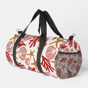 Nautical Shell Print Gym & Travel Bag