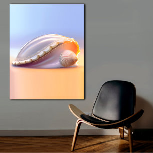 Nautical Shell Wall Hanging Metal Print