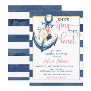 Nautical She's Tying the Knot Bridal Shower (P/S) Invitation