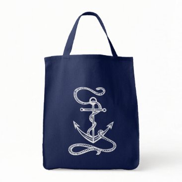 Nautical Ship Anchor Blue Watercolor Wedding Tote Bag Nautical Ship Anchor Blue Watercolor Wedding Tote Bag