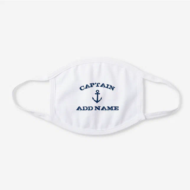 Nautical ship anchor face mask for boat captain Zazzle