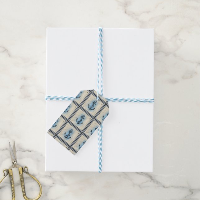 nautical ship anchor gift tags (With Twine)