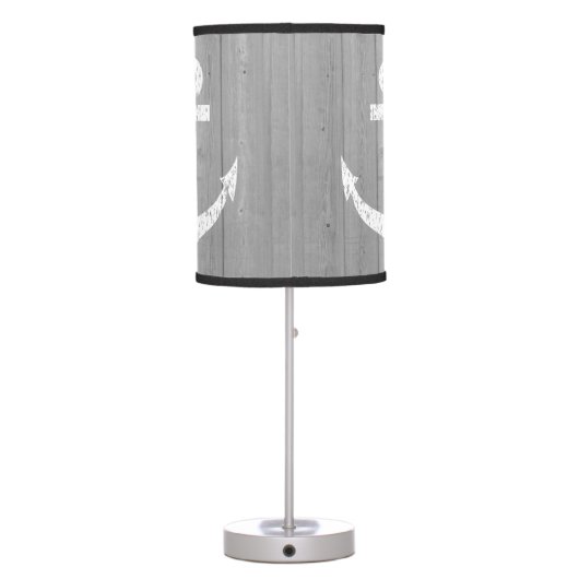 Nautical ship anchor print table lamp design (Back)