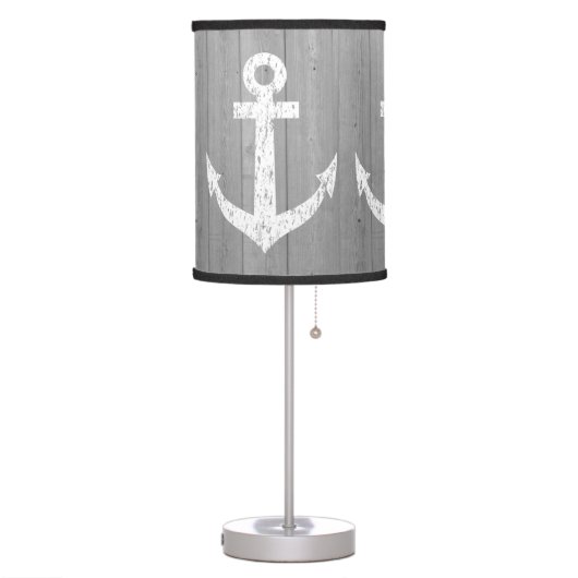 Nautical ship anchor print table lamp design (Left)