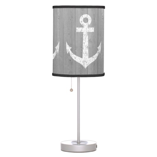 Nautical ship anchor print table lamp design (Right)