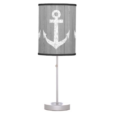 Nautical ship anchor print table lamp design